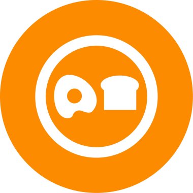 Ekmek. Web simgesi basit illüstrasyon