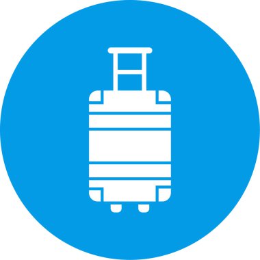 seyahat valiz simgesi, vektör illüstrasyonu