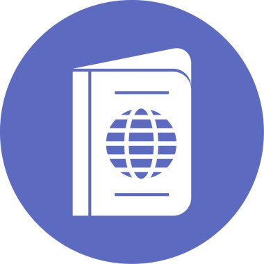 Pasaport. Web simgesi basit illüstrasyon
