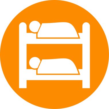 Otel vektör simgesi düz simgesi