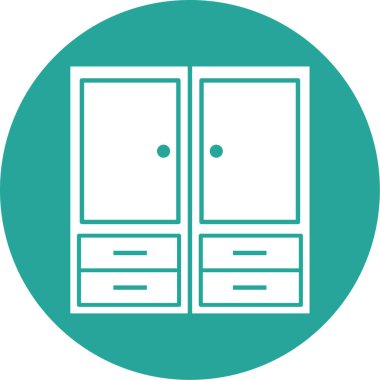 Dolap. Web simgesi basit illüstrasyon