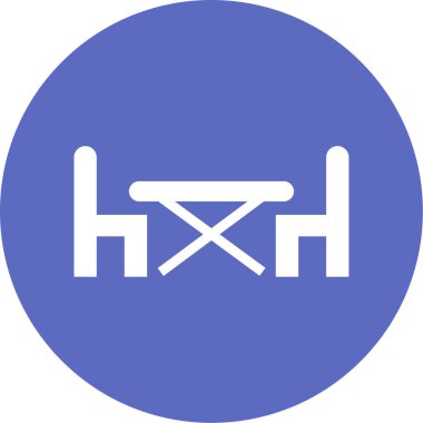 Sandalye simgesinin vektör illüstrasyonu