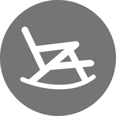 Sandalye. Web simgesi basit illüstrasyon