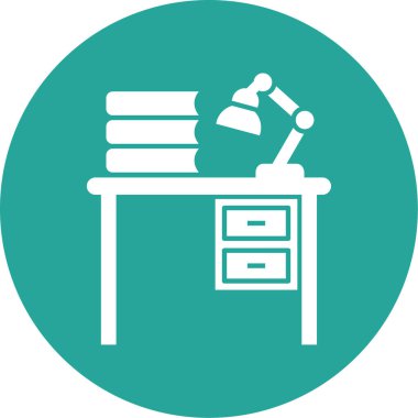 Masa lambası simgesi. vektör çizim