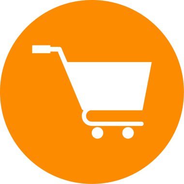 Alışveriş arabası simgesi, vektör illüstrasyonu