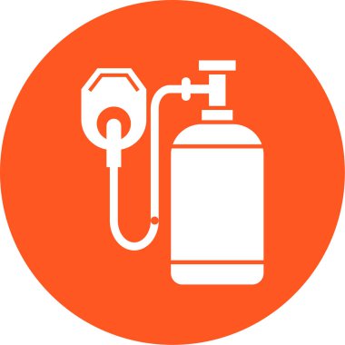 Bir gaz simgesinin vektör illüstrasyonu