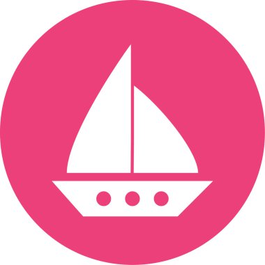 Tek gemi simgesinin vektör çizimi