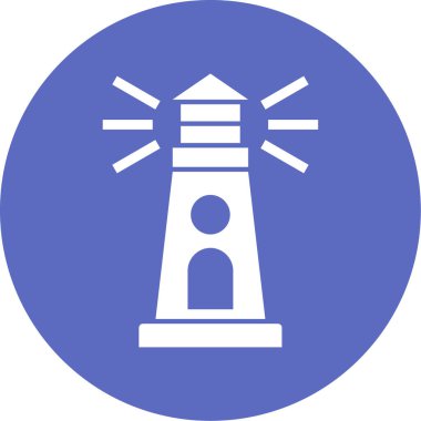 Moda tarzı izole edilmiş arka planda deniz feneri simgesi