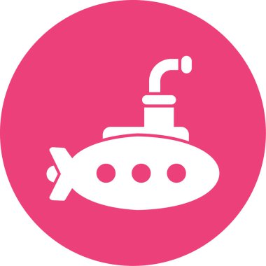 Denizaltı. Web simgesi basit illüstrasyon