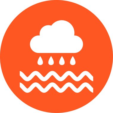 Yağmur. Web simgesi basit illüstrasyon