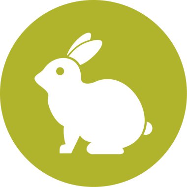 Moda tarzında izole edilmiş tavşan simgesi