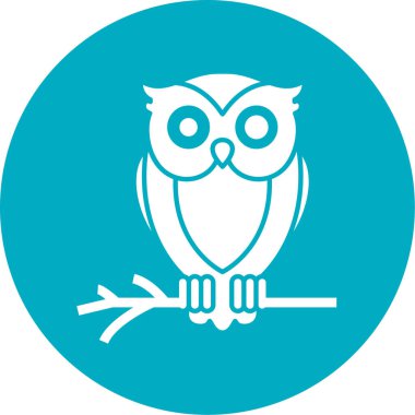 Baykuş simgesi vektör illüstrasyonu