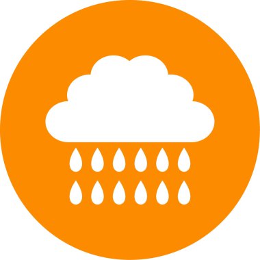 Yağmur. Web simgesi basit illüstrasyon