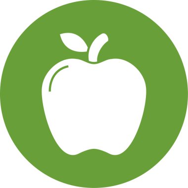 Elma. Web simgesi basit illüstrasyon