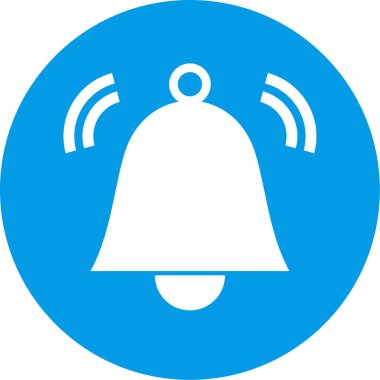 Mavi alarm simgesinin vektör çizimi