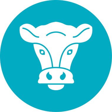 İnek Surat. Vektör illüstrasyonu