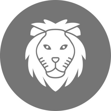 aslan başı vektör simgesi