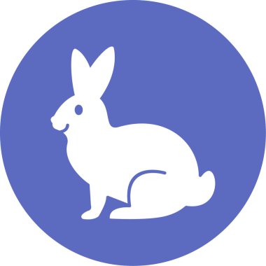 Uzun gölgeli bir tavşan ikonu çizimi