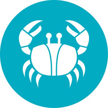 Yengeç simgesi vektör illüstrasyonu