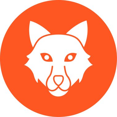 Tilki. Web simgesi basit illüstrasyon