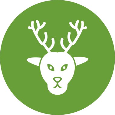 Ren geyiği ikonu vektör çizimi