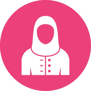 Müslüman kadın simgesi, vektör illüstrasyonu