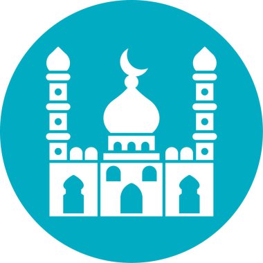 Moda tarzında izole edilmiş cami simgesi