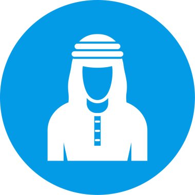 Müslüman adam simgesi vektör illüstrasyonu