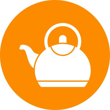 Çay çaydanlık simgesi. Vektör çizim