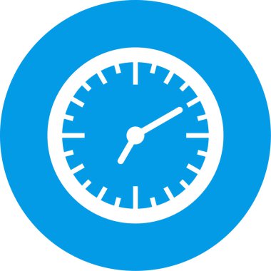 Saat simgesi soyut arka grubunda izole edildi