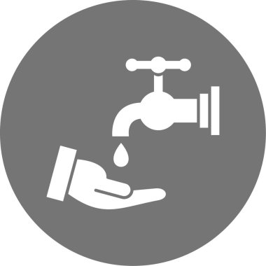 Musluk simgesi vektör illüstrasyonu