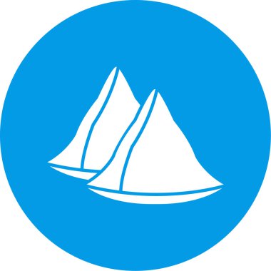 Dağ işaretinin vektör illüstrasyonu