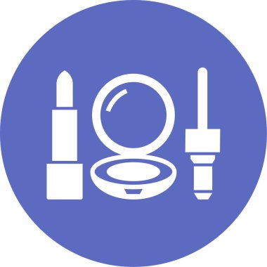 Makyaj. Web simgesi basit illüstrasyon