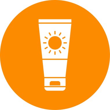 güneş kremi vektör simgesi modern basit illüstrasyon