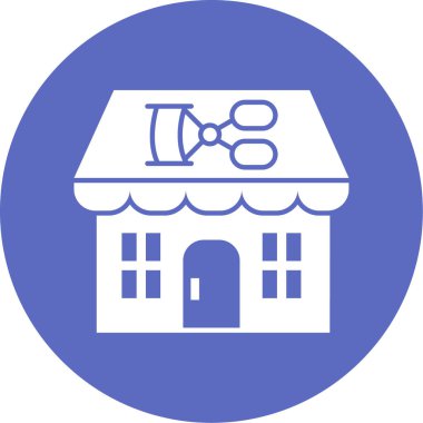 Gıda mağazası simgesinin vektör illüstrasyonu