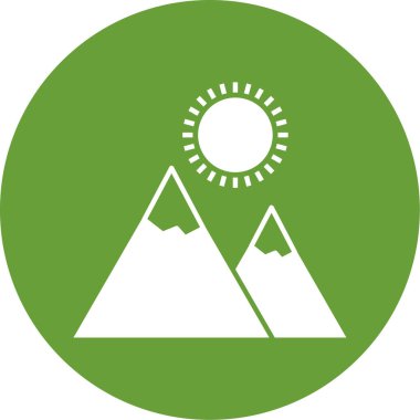 güzel manzara ikonu vektör illüstrasyonu