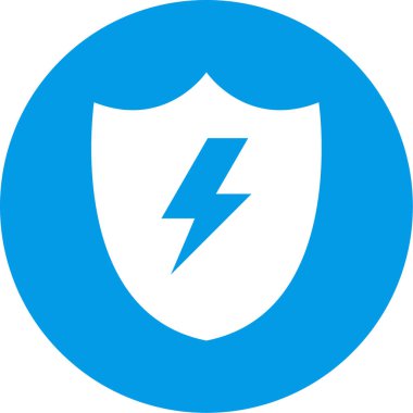 Güvenlik vektörü glyph düz simgesi