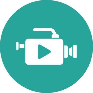 Video kameranın vektör illüstrasyon simgesi.