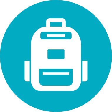 sırt çantası simgesi vektör illüstrasyonu