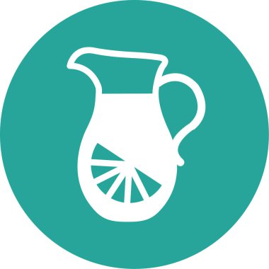 Bir sürahi simgesinin vektör illüstrasyonu