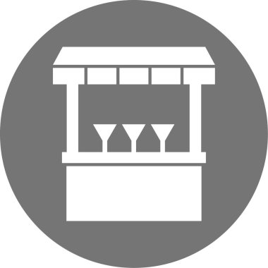 Modern sahil bar simgesinin vektör illüstrasyonu