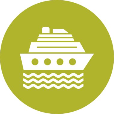 Gemi simgesi, vektör illüstrasyonu