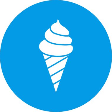 Dondurma ikonu. vektör illüstrasyonu