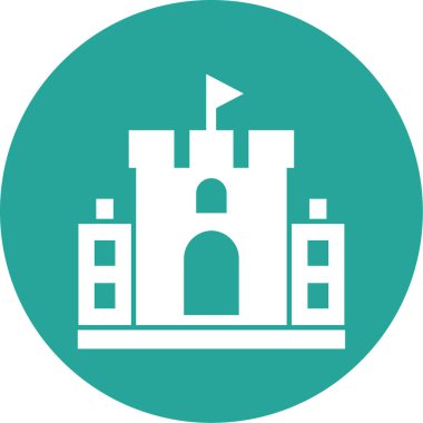 Şato. Web simgesi basit illüstrasyon