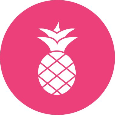 ananas vektör simgesi beyaz üzerine izole edilmiş modern basit tasarım