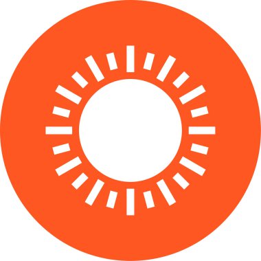 Güneş. Web simgesi basit illüstrasyon