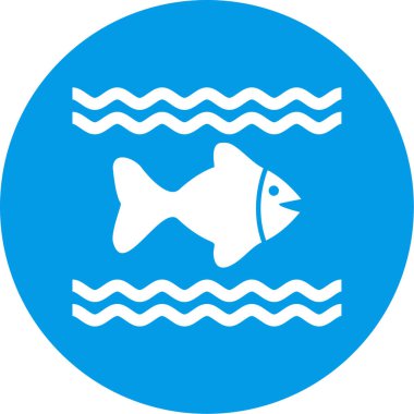 balık simgesi vektör illüstrasyonu