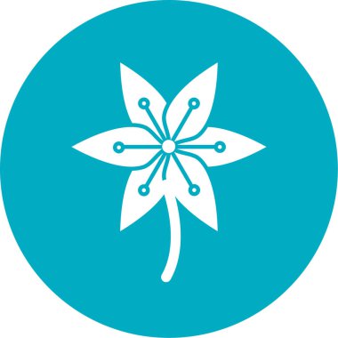 çiçek simgesi vektör illüstrasyonu