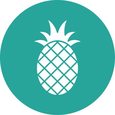 ananas ikonu vektör illüstrasyonu