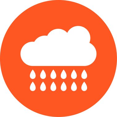 Yağmur. Web simgesi basit illüstrasyon